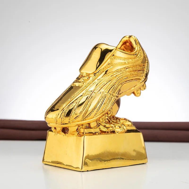 Golden Boot Award Football Goalscorer Trophy Resin Plating Gold Silver Copper Craft Decoration Fan Supplies Size Two