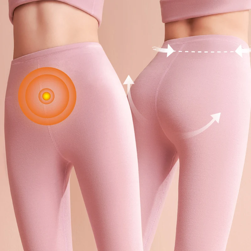 Herbst Winter Verdicken Fleece Leggings Frauen Einfarbig Tragen-Beständig Kalten Leggings für Frau Elastische Taille Abnehmen Leggings