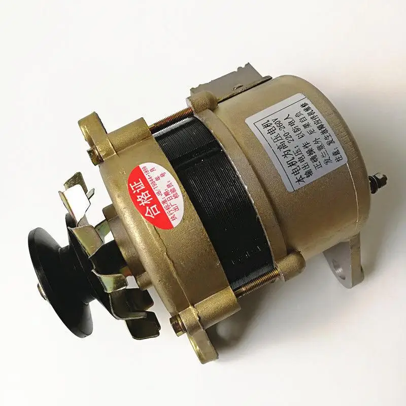 Small household belt-wheeled permanent magnet ac generator 220V800W, pure copper with lighting