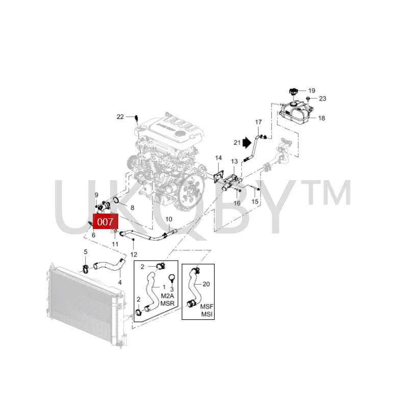 24105060 Suitable for Che vro let Cr uz e 1.5 Bu ic k Excelle 1.5 thermostat