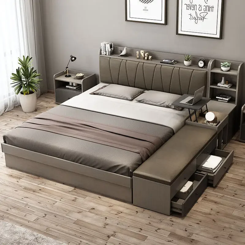 

# l For Tatami Wood Platform Drawer Box Sizes Double Adult Loft Double Furniture Set Frame Moderne Wooden Models Multifunction B