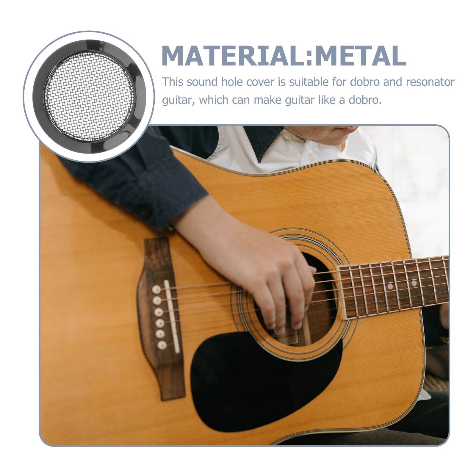 

2 Pcs Classical Acoustic Guitar Sound Hole Cover Accessories Soundhole Parts Dobro