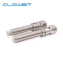 Cloweit IP65 M8 Inductance Proximity Sensor NPN PNP DC10-30V 4pin M12 Connector Cylindrical Metal Approach Switch LJ8A3 Serie