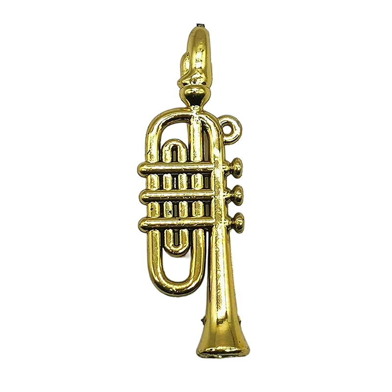

Dollhouse Miniature Electroplated Gold Musical Instrument DIY Small Pendant Child Pretend Play Toy Accessories