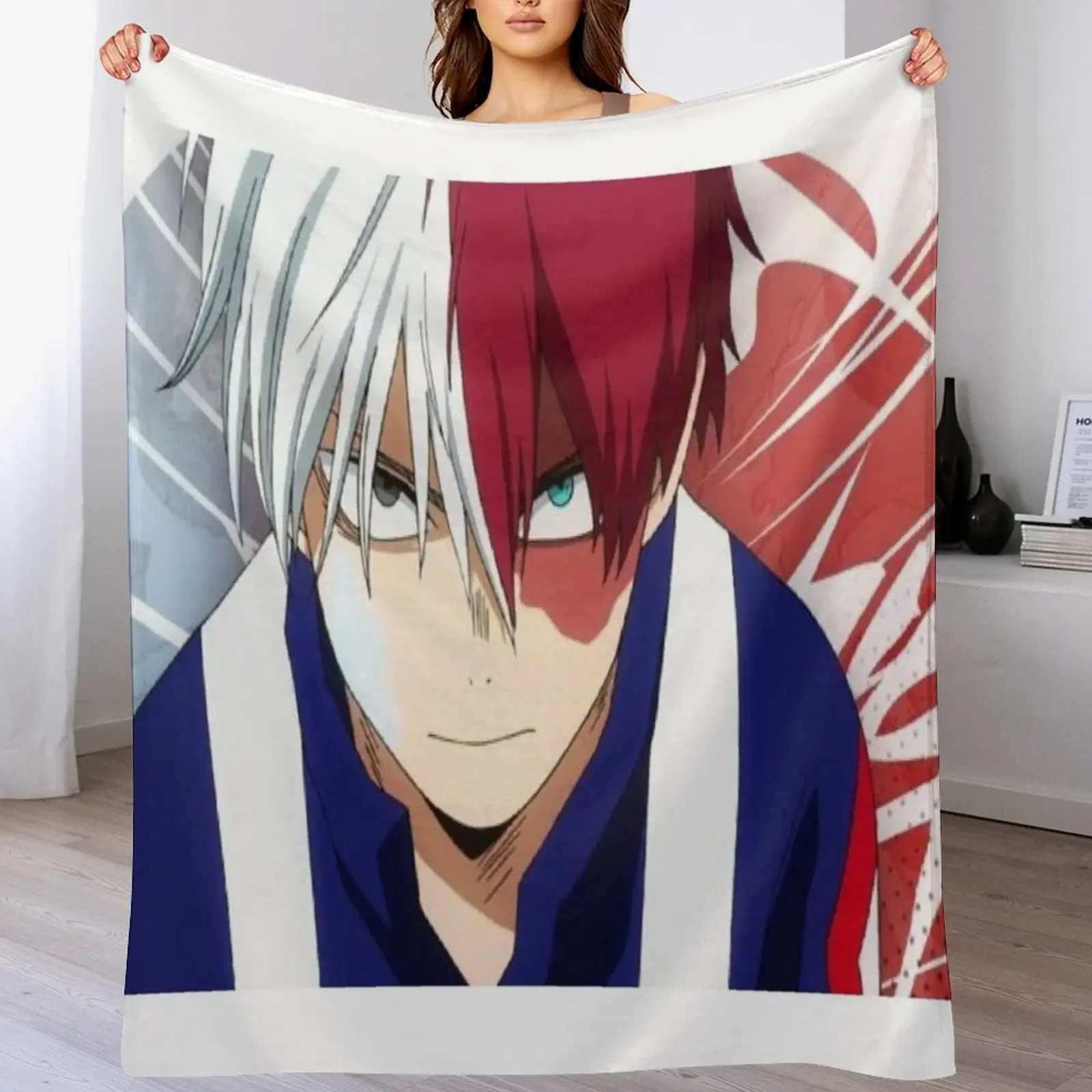 Shoto todoroki Throw Blanket Warm For Sofa Thin warm for winter Blankets