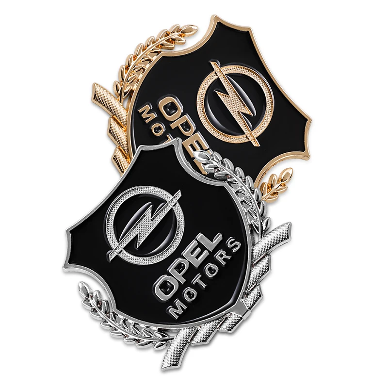 2 個車のロゴ金属ステッカーウィンドウトランクエンブレムアクセサリーオペルアストラグランドランドコルサ Mokka フロンテラ記章ザフィーラ Vivaro