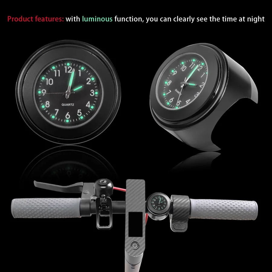 Universal Waterproof Mount Dial Clock Electric Scooter Handlebar Hand Grip Bar Watch  For Xiaomi Milet M365 Styling Accessories