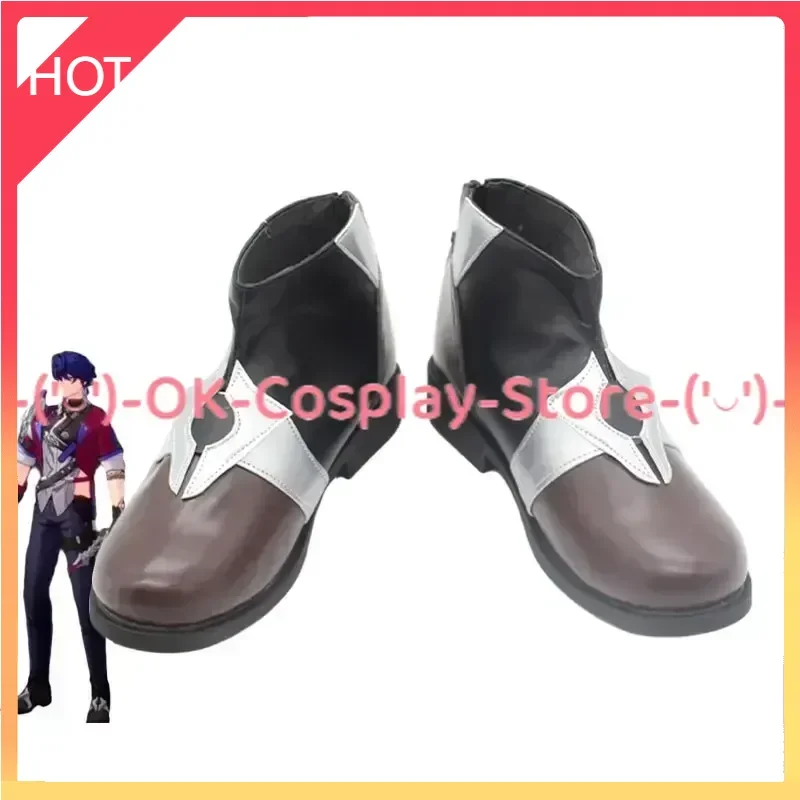 Game Honkai Star Rail Sampo Koski Cosplay Shoes PU Leather Shoes Halloween Party Boots Cosplay Prop Custom Made