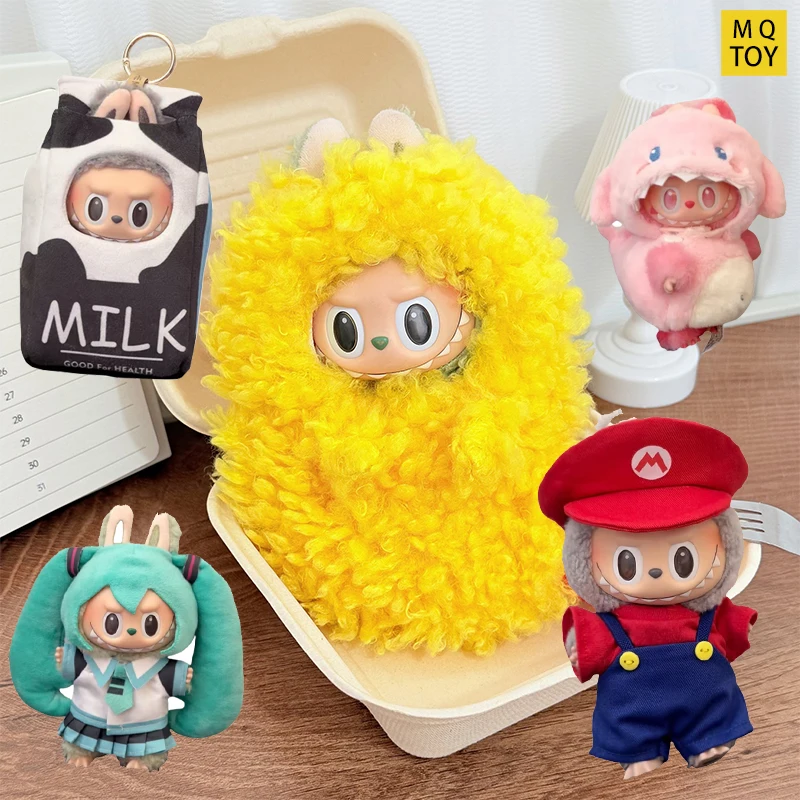 

For Labubu Wacky Mart Cotton Doll Clothes Outfit Set Regular Body Fried Shrimp Theme Handmade Customized Toy Gift