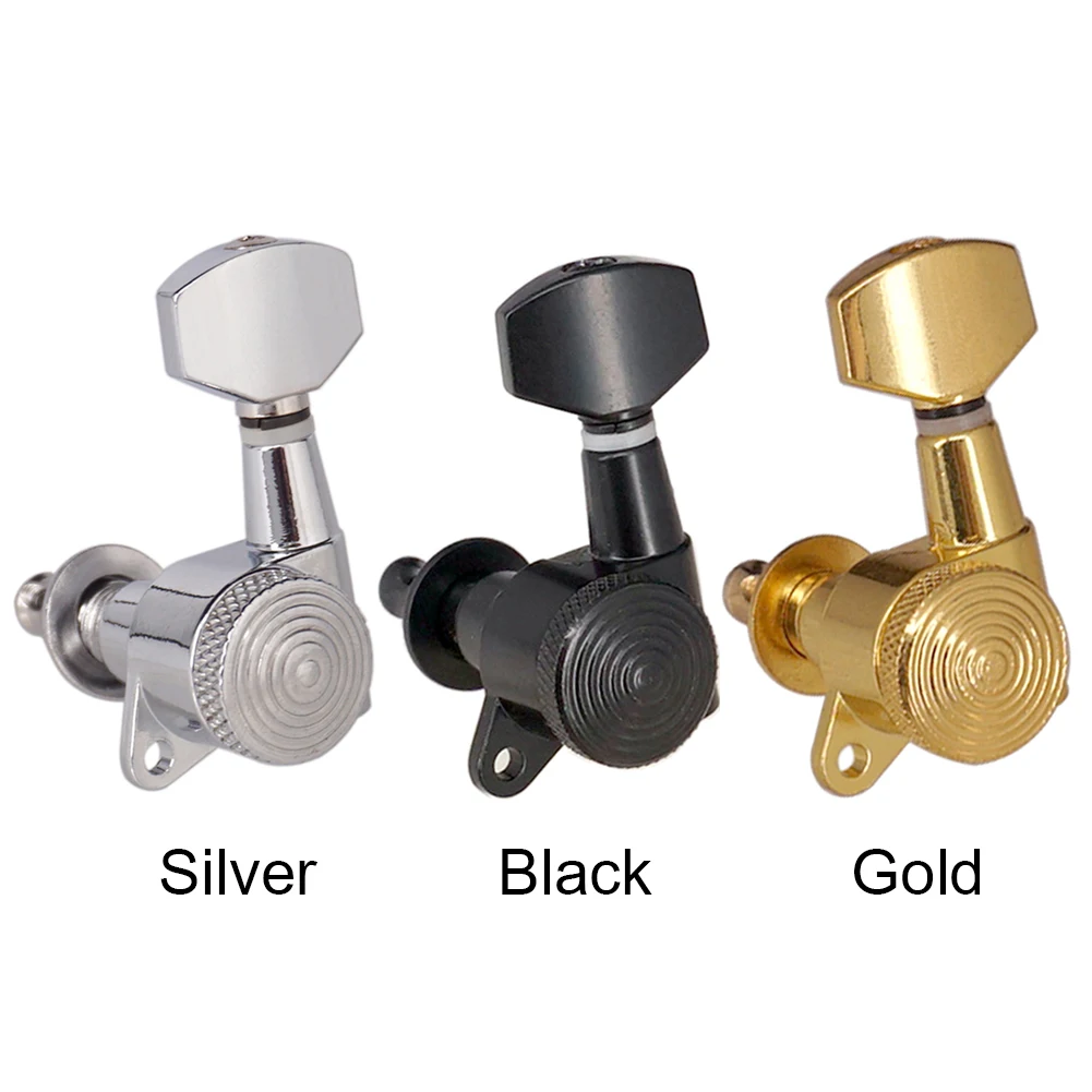 6pcs Electric Acoustic Guitar Locking Tuner Pegs Stringed Instruments String Tuning Pegs Locking Tuner Guitar Parts