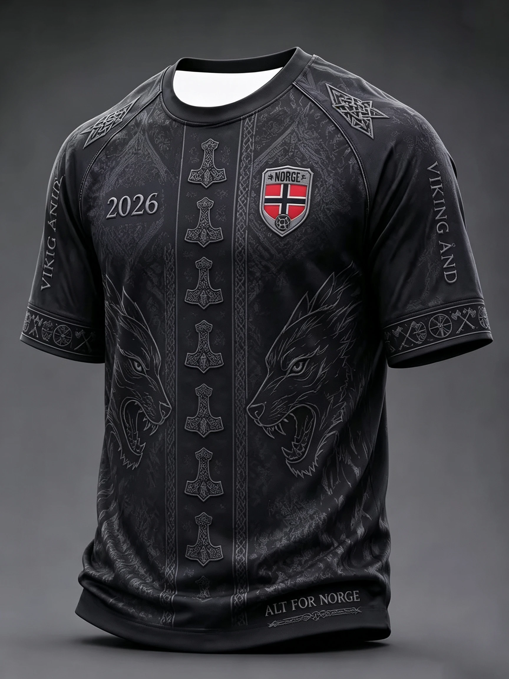 2026 Edition Norwegian Football Training T-Shirt-3D Digital Printing - Comfoable and Breathable - Family-Persoalized Clothing