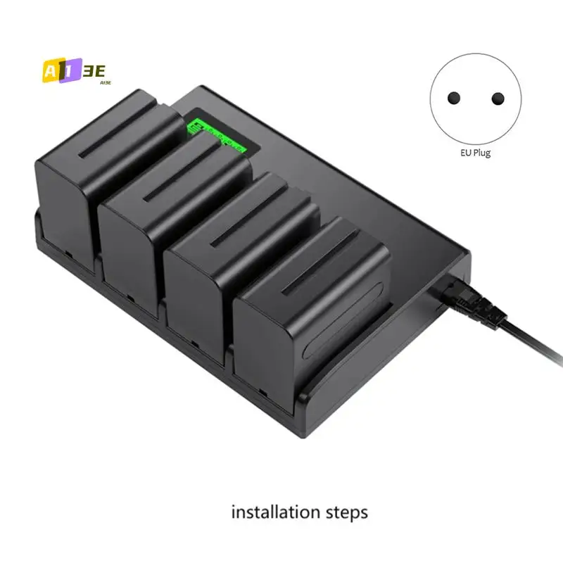 

A13E-4-Channel Battery Charger With LCD Display For Sony NP-F970, NP-F960, NP-F770, NP-F750, NP-F570 Camera Battery