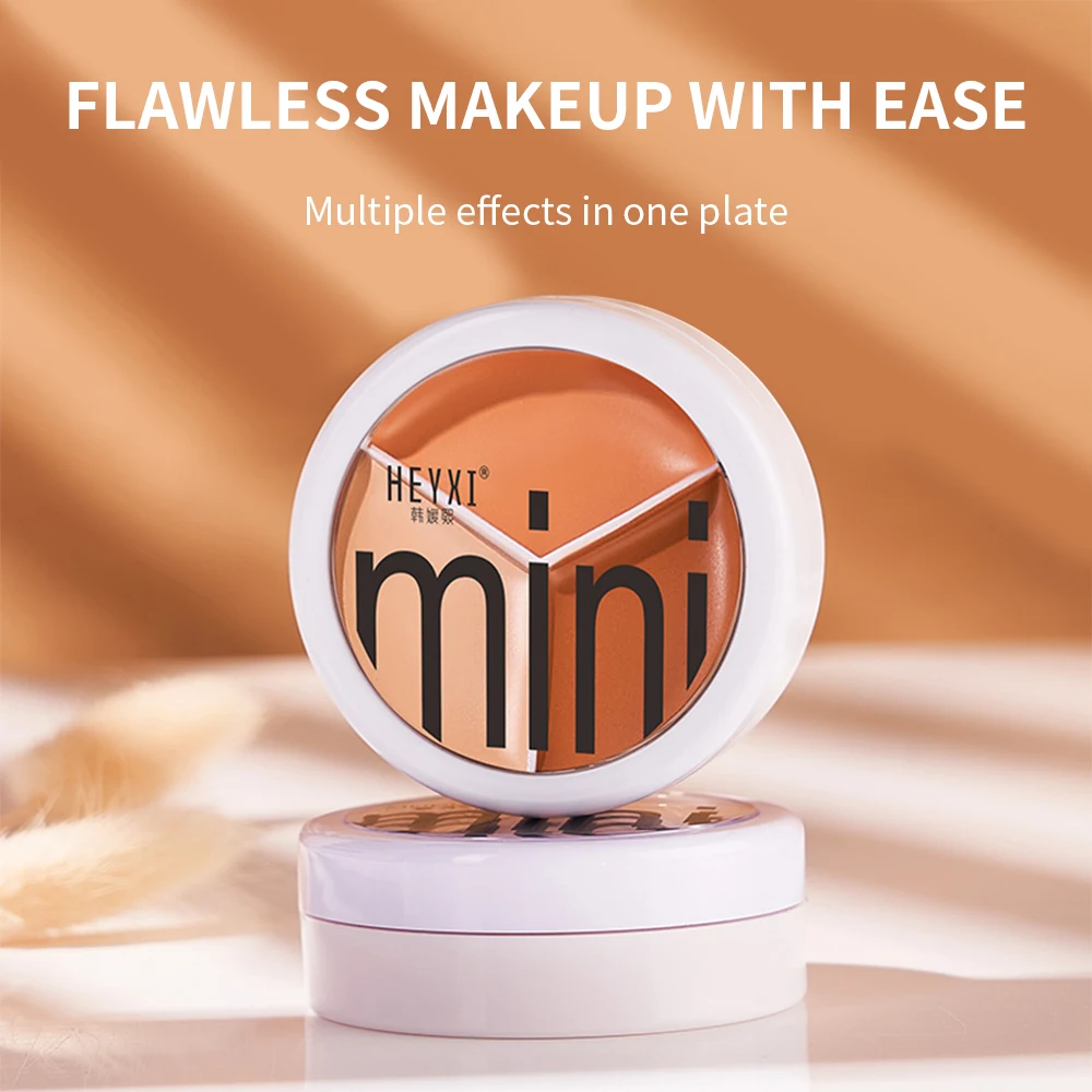 3 Colors Concealer Palette Moisturizing Cover Dark Circles Acne Marks Natural Brighten Makeup Contouring Cream Shadow Cosmetics