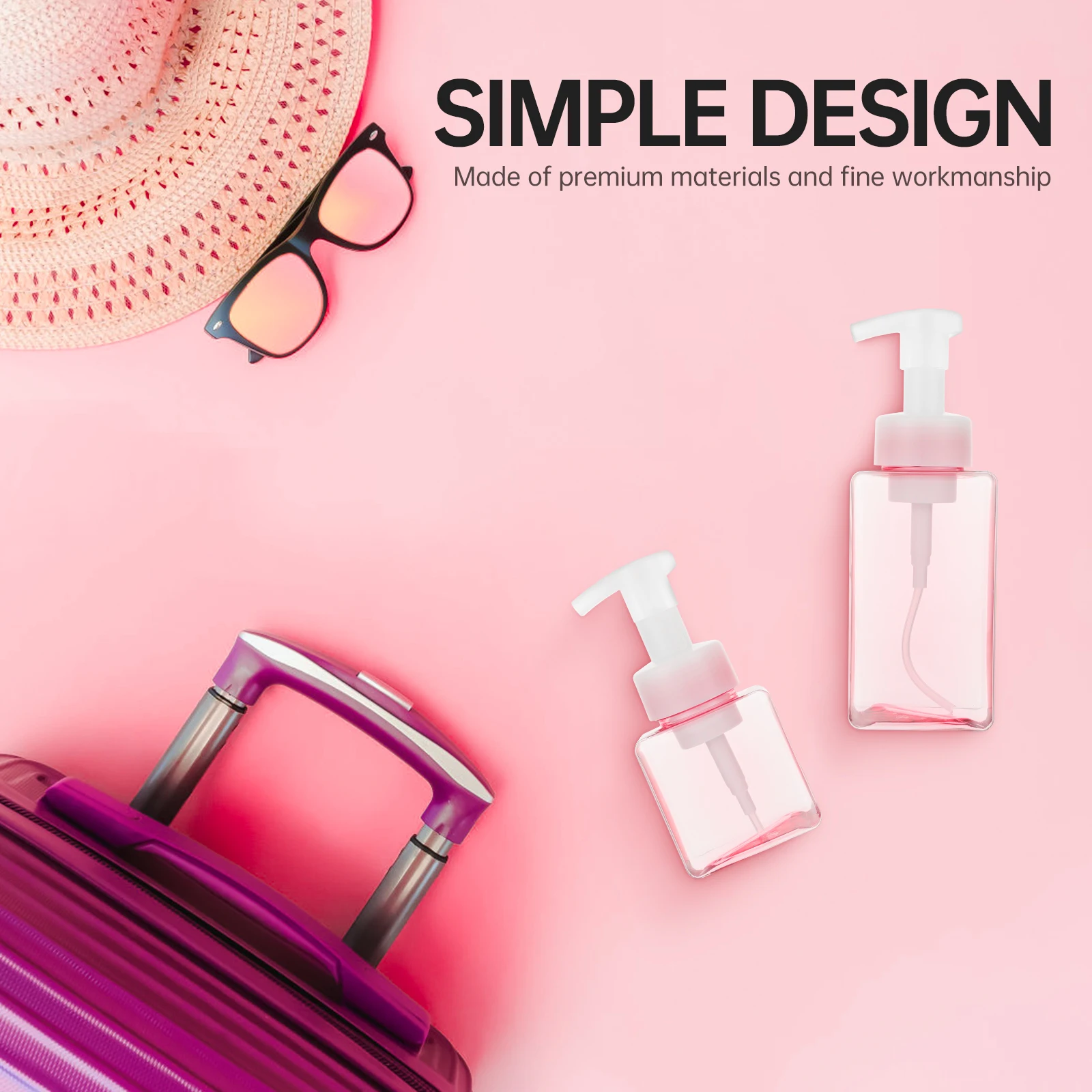 

Portable Foaming Bottle PETG PP Material Travel Size Bath Gel Flask Lotion Container Reusable Shampoo Dispenser Dense Foam