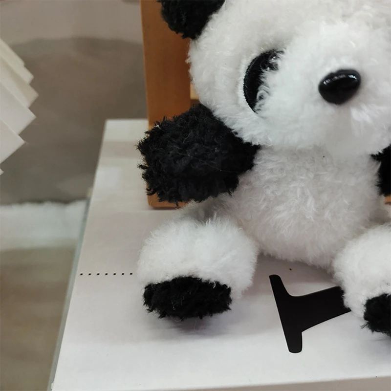 Plush Panda Keychain para mochilas, enfeites de animais recheados, pingente durável, fácil de usar