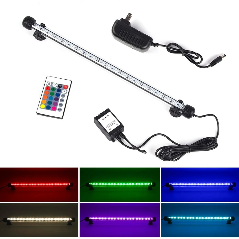 

LED Aquarium Lights RGB Fish Tank Lights Underwater IP68 Waterproof Submersible Remote Control Tank Lights Color Changing Fish