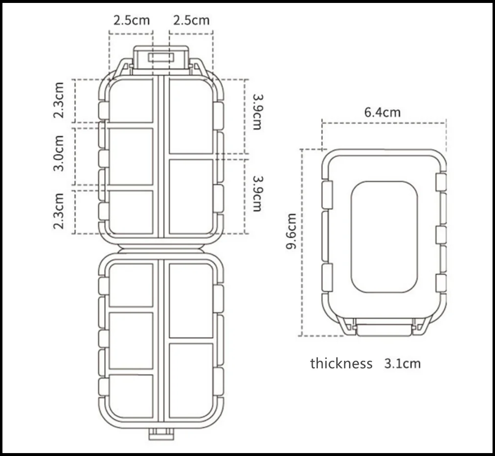 Caja de almacenamiento de píldoras portátil, mini caja de píldoras de viaje, caja de píldoras de gran capacidad, caja de píldoras portátil de alta calidad com