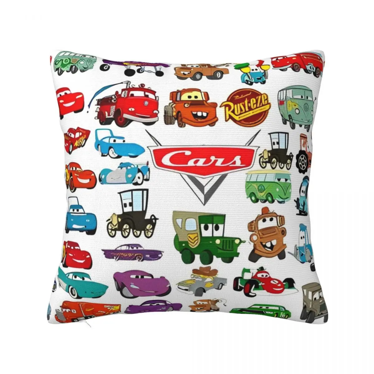 

Cars Lightning McQueen Pillowcase Printed Polyester Cushion Cover Life Is A Highway Throw Pillow Case Cover Zippered