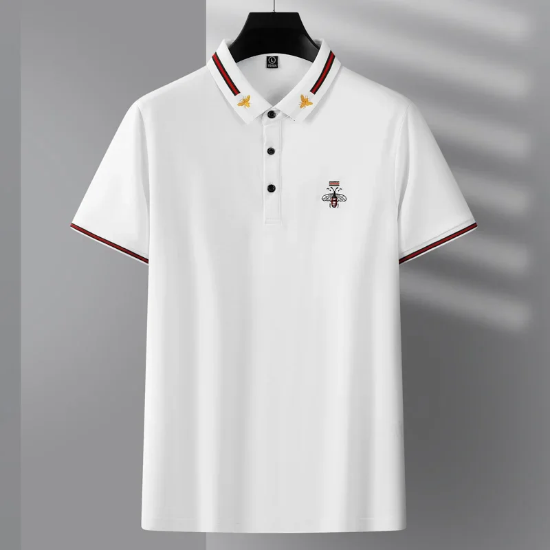 

2025 Luxury Customized Men's Short Sleeves with Exquisite Embroidered POLO Shirt Brand Breathable T-shirt Top by Senior Designer