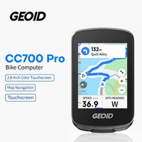 Computadora para Bicicleta GEOID CC700 Pro, Velocímetro GPS con Pantalla Táctil de 2.8 Pulgadas y Navegación con Mapa para Ciclismo, Odómetro