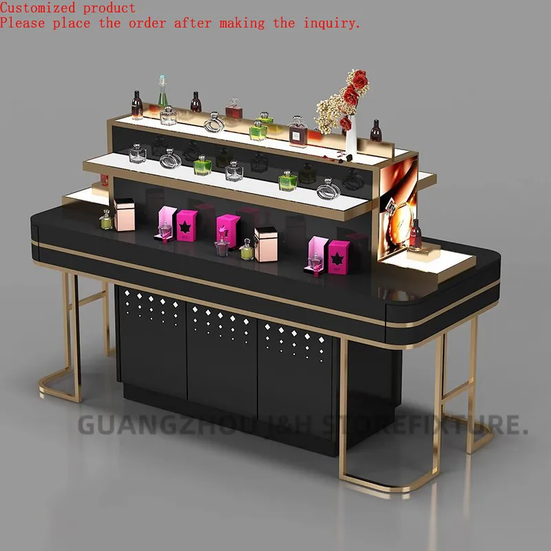 

Новый индивидуальный дизайн, косметическая розничная торговля, магазин для макияжа, комнатная витрина, косметический шкаф-витрина