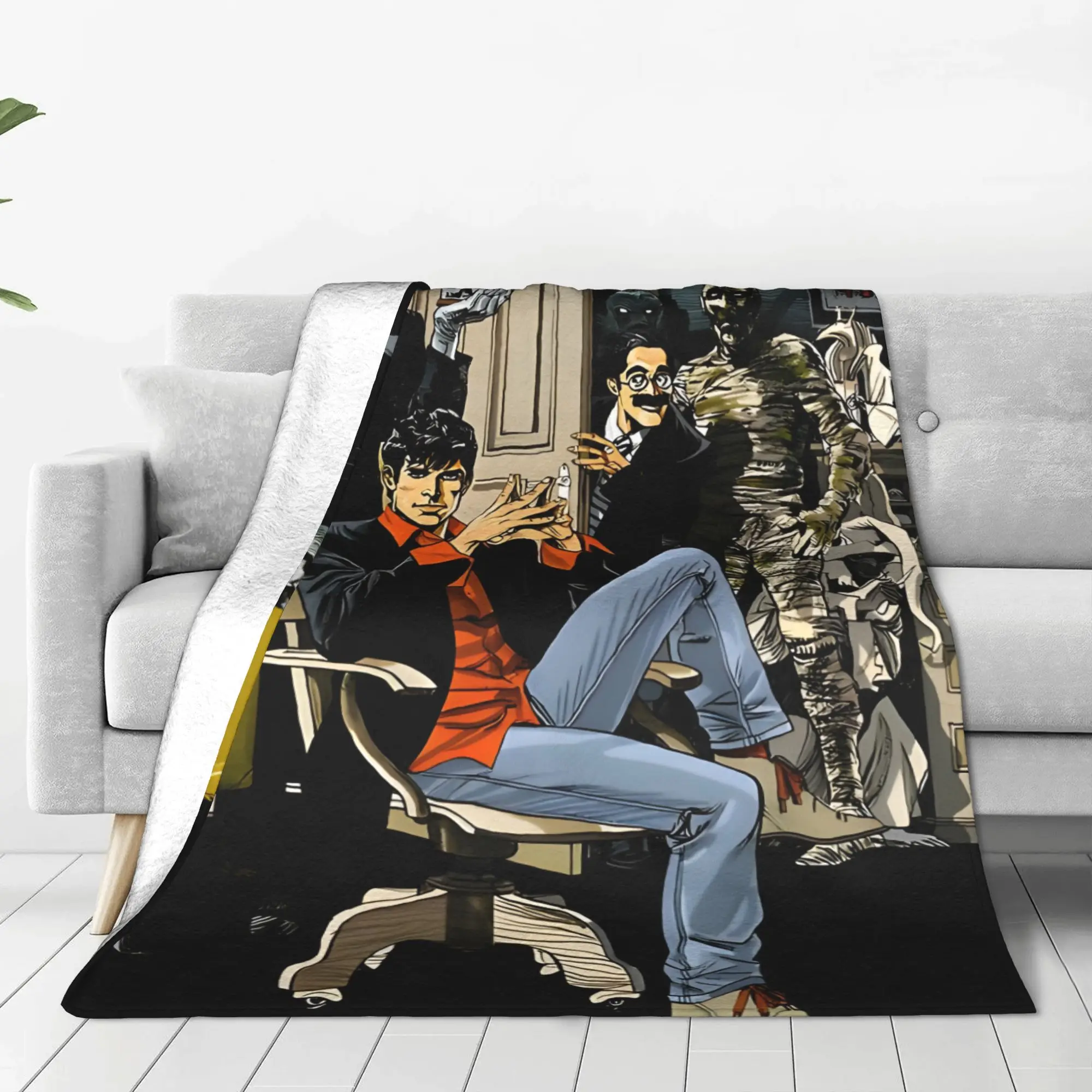 Dylan Dog Blanket Autumn/Winter Dylan Dog  Multifunction Lightweight Throw Blankets For home Couch Bedding Throws
