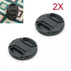 2pcs 37 40.5 43 49 52 55 58 62 67 72 77 82mm Camera Lens Cap Protective Cover For Nikon Sony Pentax Fujifilm DSLR SLR Camera