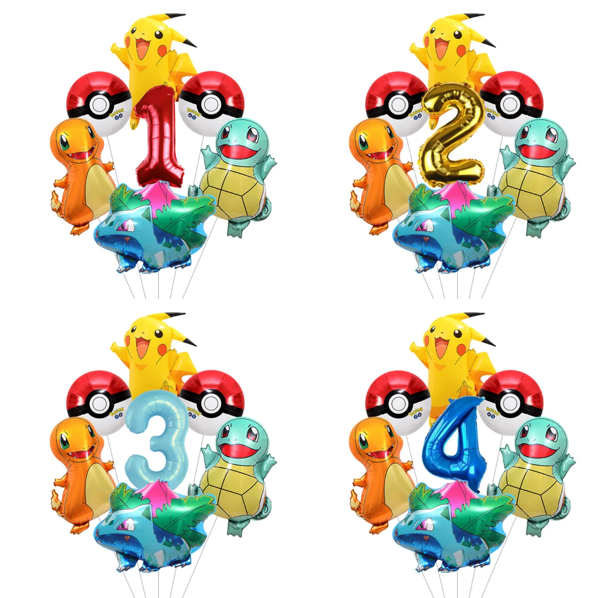 Cartoon Pikachu-förmige Folienballons Aluminiumfilm-Ballons für Innen- und Außenparty-Dekoration