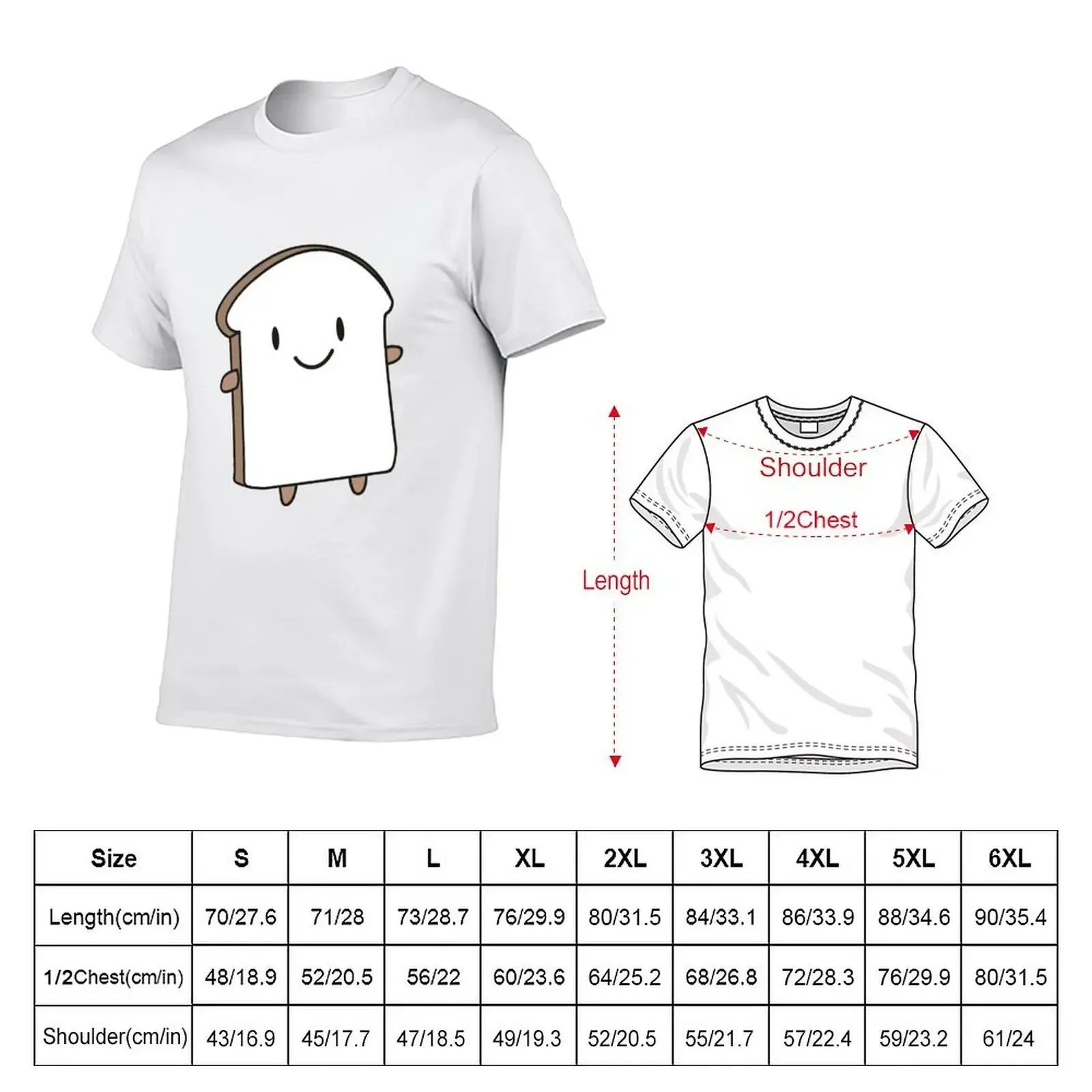 Happy Bread Slice T-Shirt cute clothes graphic shirts anime clothes tshirts for men