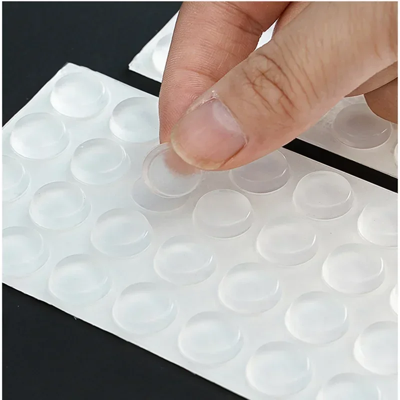 Self Adhesive Door Stopper Rubber Damper Buffer Cabinet Bumpers Silicone Furniture Pads Cushion Protective Pads Clear Door Stops