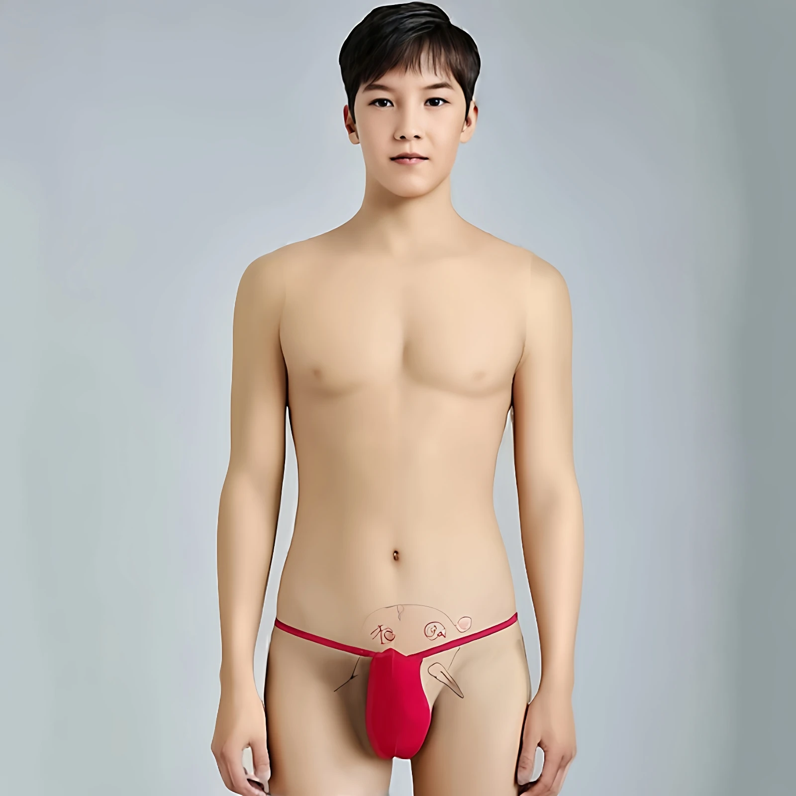 Calzoncillos de seda helada elásticos de cintura baja para hombre, estilo ajustado, sexy, con cordón, de una sola línea, sens...