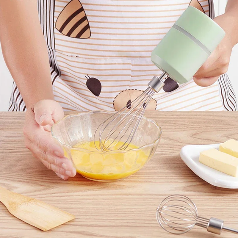 Wireless Handheld Whisk Chopper Grinder Milk Frother - USB Rechargeable Food Processor