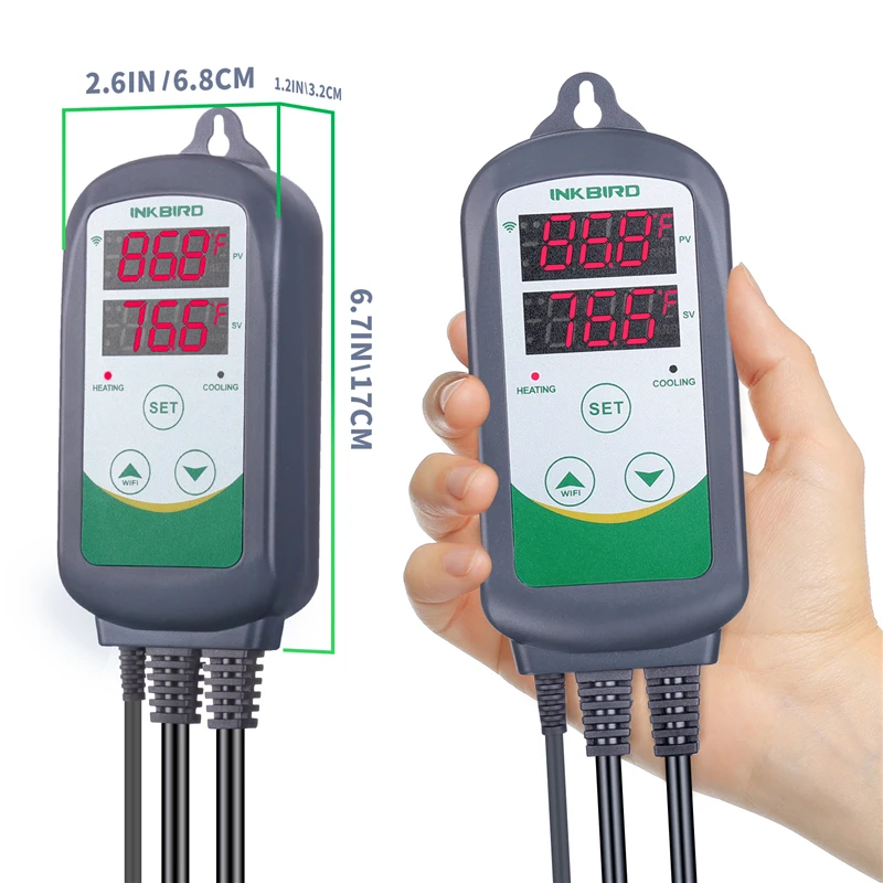 INKBIRD ITC-308-WIFI Chauffage Refroidissement Numérique Contrôleur De Température IHC-200-WIFI Humidité Contrôleur Gratuit App Télécommande