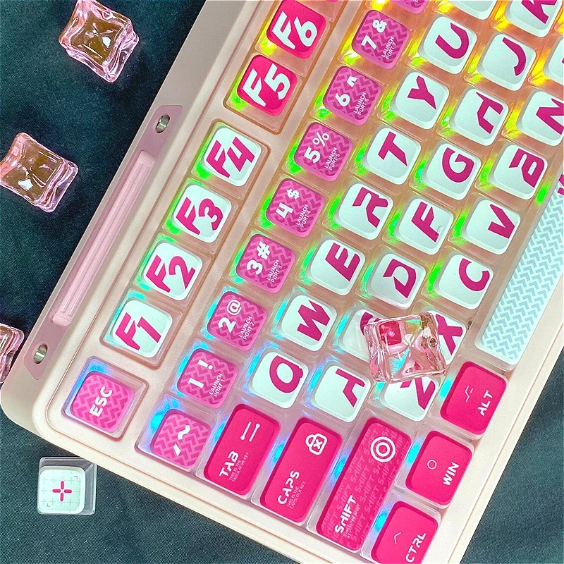 Sweetheart Storm Keycaps 120 Keys ASA Height Set PBT DYE-Sub for 60/64/65/68/87/9810 4 Mechanical Keyboards