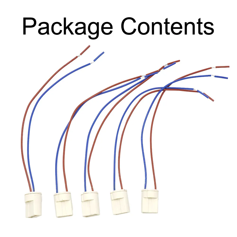 

5 шт., керамическая основа держателя лампы G9, включая кабель, подходящий для галогенной лампы и бытовой электроники, аксессуары