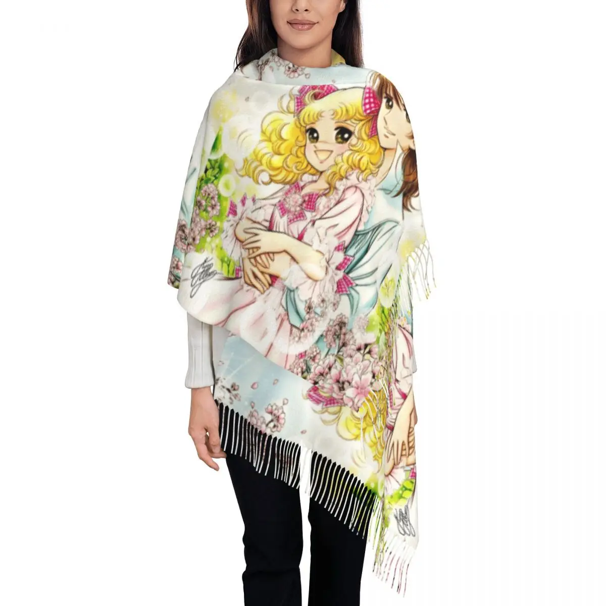 

Custom Print Japan Anime Candy Candy Candice Scarf Men Women Winter Fall Warm Scarves Kawaii Shawls Wraps