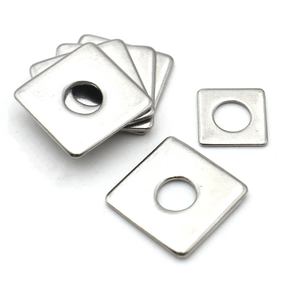 1-50pcs M3 M4 M5 M6 M8 M10 M12 M14 M16 M20 304 Stainless Steel Square Flat Washer - Rectangular Curtain Wall Washers