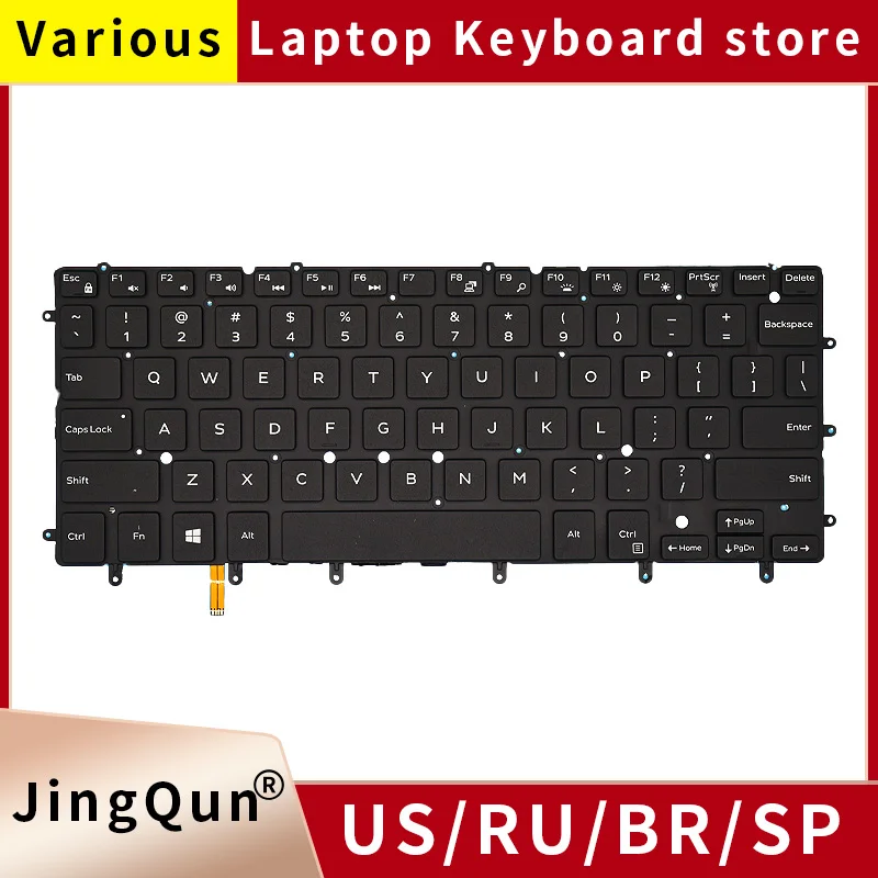 

New Keyboard FOR DELL XPS 13 9343 xps13 9350 9360 15BR N7547 N7548 17-3000 US BLACK laptop keyboard Backlight