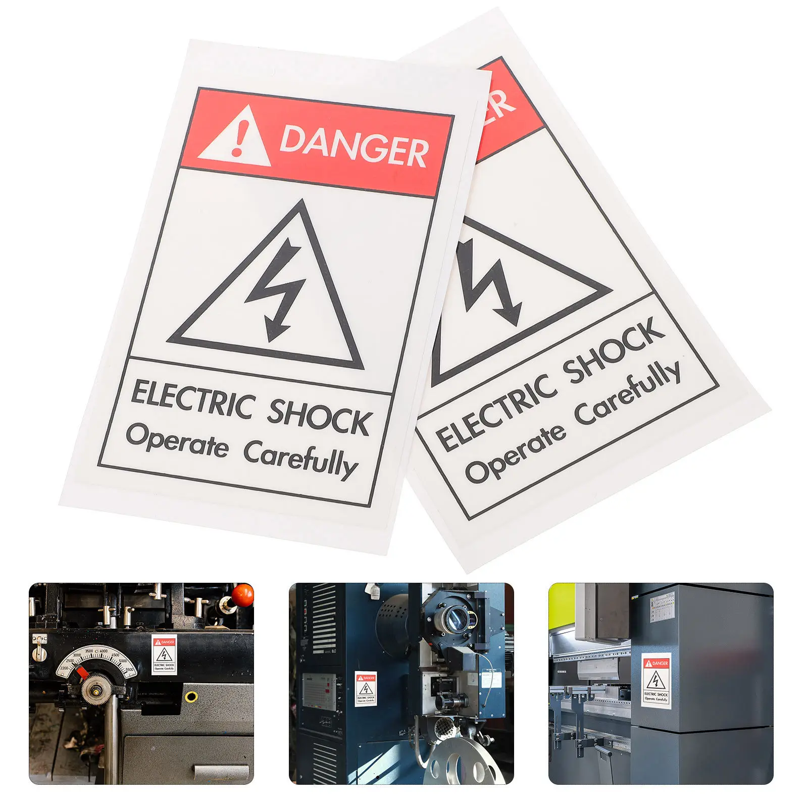 

6Pcs Dangerous Zone Keep Clear Warning Sticker Safety Sign Security Zone Signs for Schools Pools Workplaces Traffic Safety