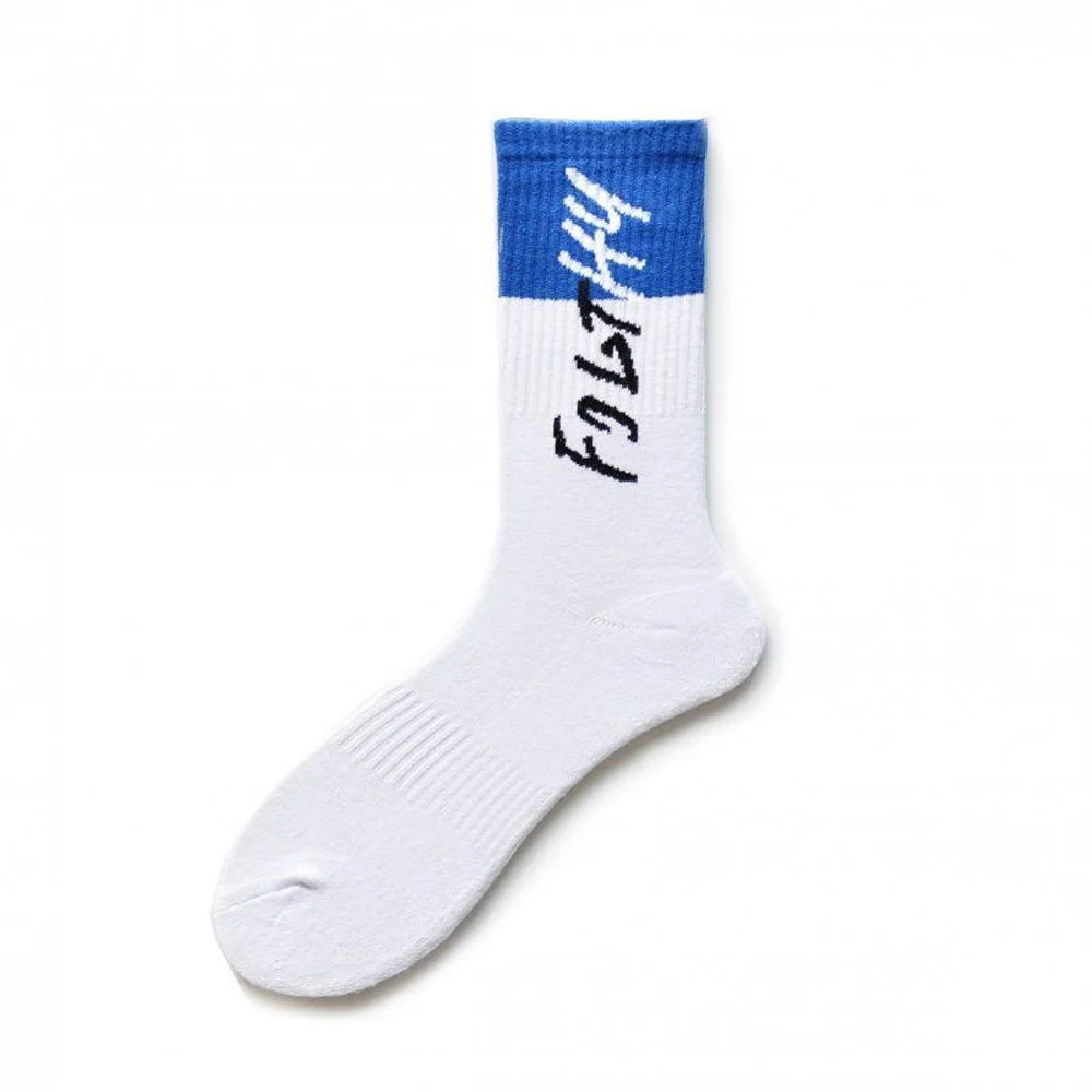 Alphabet Sports Basketball Socks Wool Circle Thickened Sweat Absorbent White Socks Matching Color Mid-tube Socks Street Shot