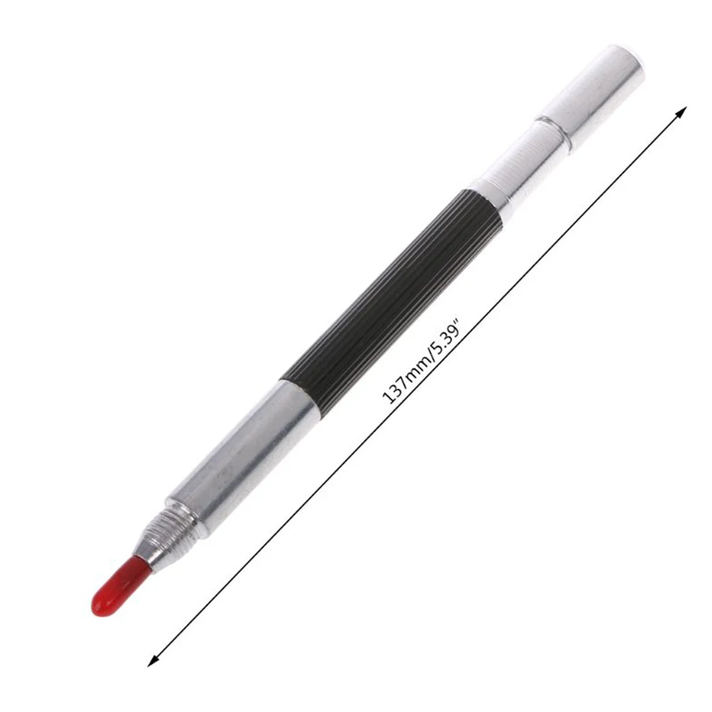 3 Piece Double Ended Carbide Scriber Pen Set with Steel Tips for Precise Marking on Hard Materials Including Steel