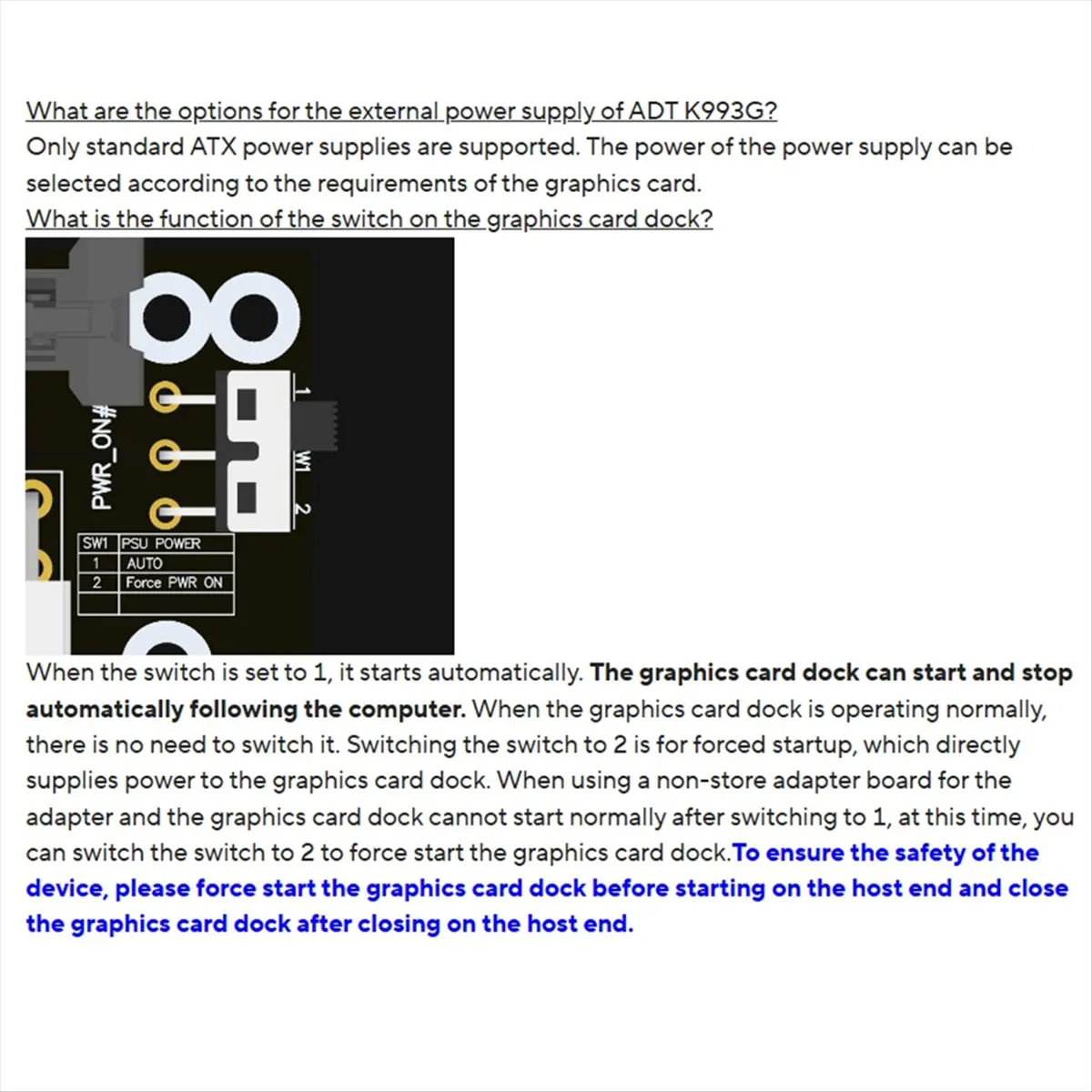 A46U ADT-Link EGPU OCuLink GPU Dock PCIe 5.0 X4 Notebook Laptop to External Video Graphics Card M.2 Oculink to PCIE X16 A