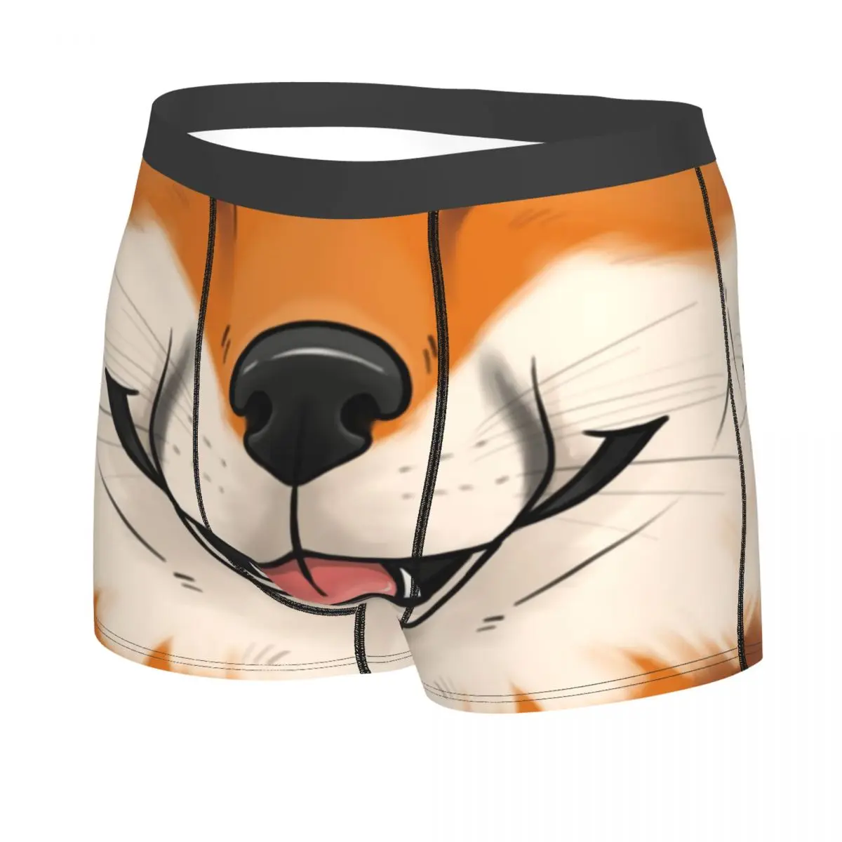 Custom Funny Fox Underwear Men Breathable Animal Boxer Briefs Shorts Panties Soft Underpants For Male