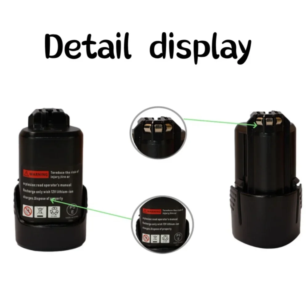3.0Ah Rechargeable Battery for Bosch 10.8V Tool Battery Compatible with Bosch BAT411 BAT412A BAT413A Power Tools