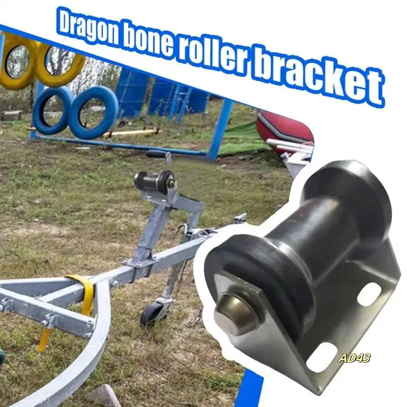 

Rubber Wheel 4 Inch With Bracket Marine Bottom Accessories For Yacht Speedboat Trailer