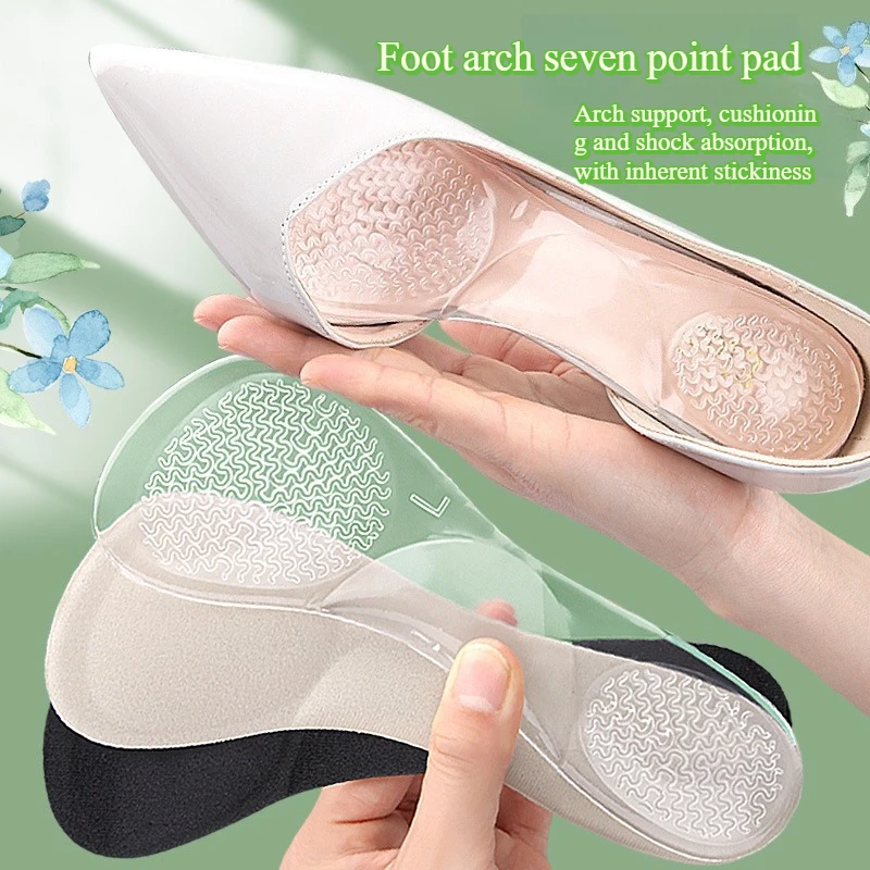 Women Sandals Round Insole Heel Protectors Silicone Cushion Foot Care Non Slip Shoe Pad High Heels Soft Adjustable Insole