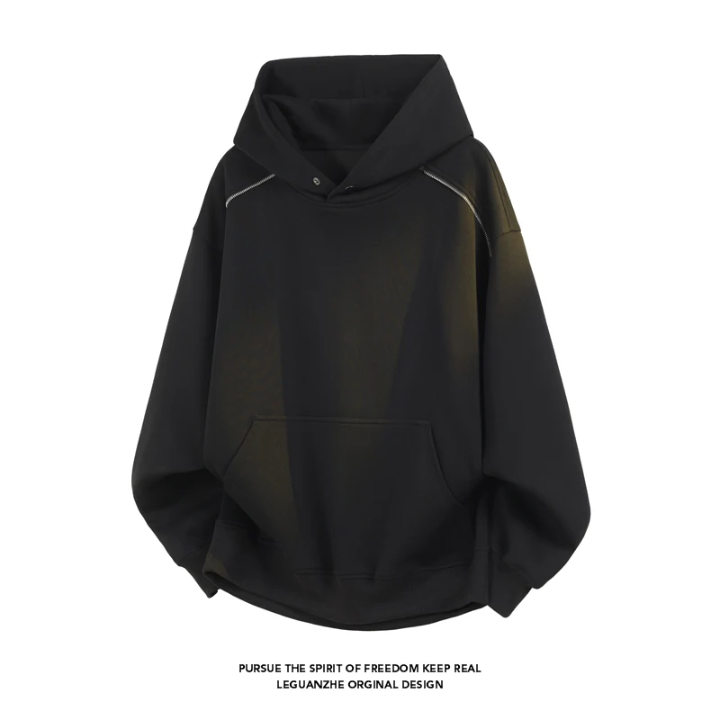 

Spring Autumn Ninja Streetwear Turtleneck Hoodies For Men Y2K Oversized Sweatshirt Hoodies High Street Pullover Sweatshirt