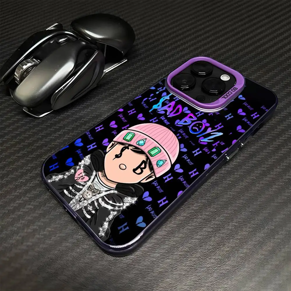 حافظة هاتف J-Junior H $AD BOYZ 4 LIFE لهاتف iPhone17,16,15,14,13,12,11 Plus، Pro Max غطاء مقاوم للصدمات باللون الأرجواني غير اللامع