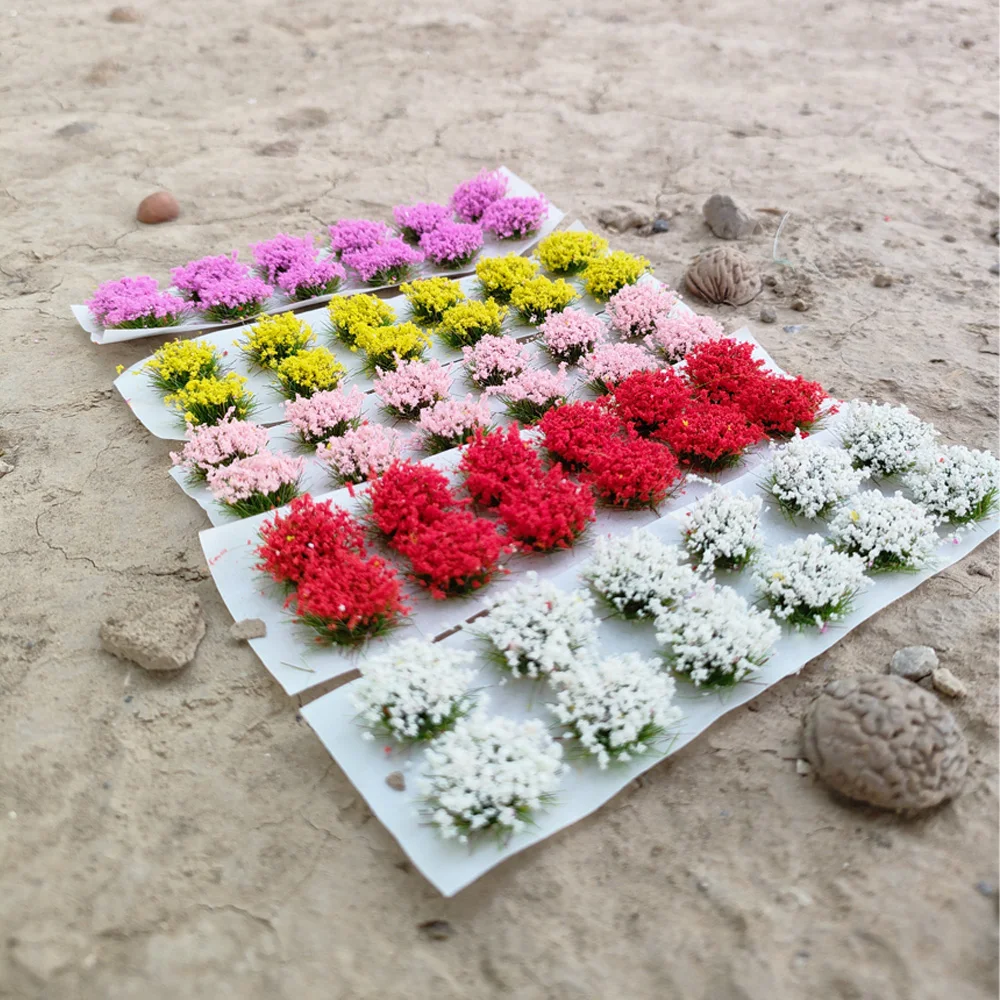 49/60-teiliges Künstliches Blumencluster-Modell für Landschaftsgestaltung, Gartendekoration, Statisches Gras, DIY-Modellbau-Materialien, Diorama-Zubehör – Detail 2
