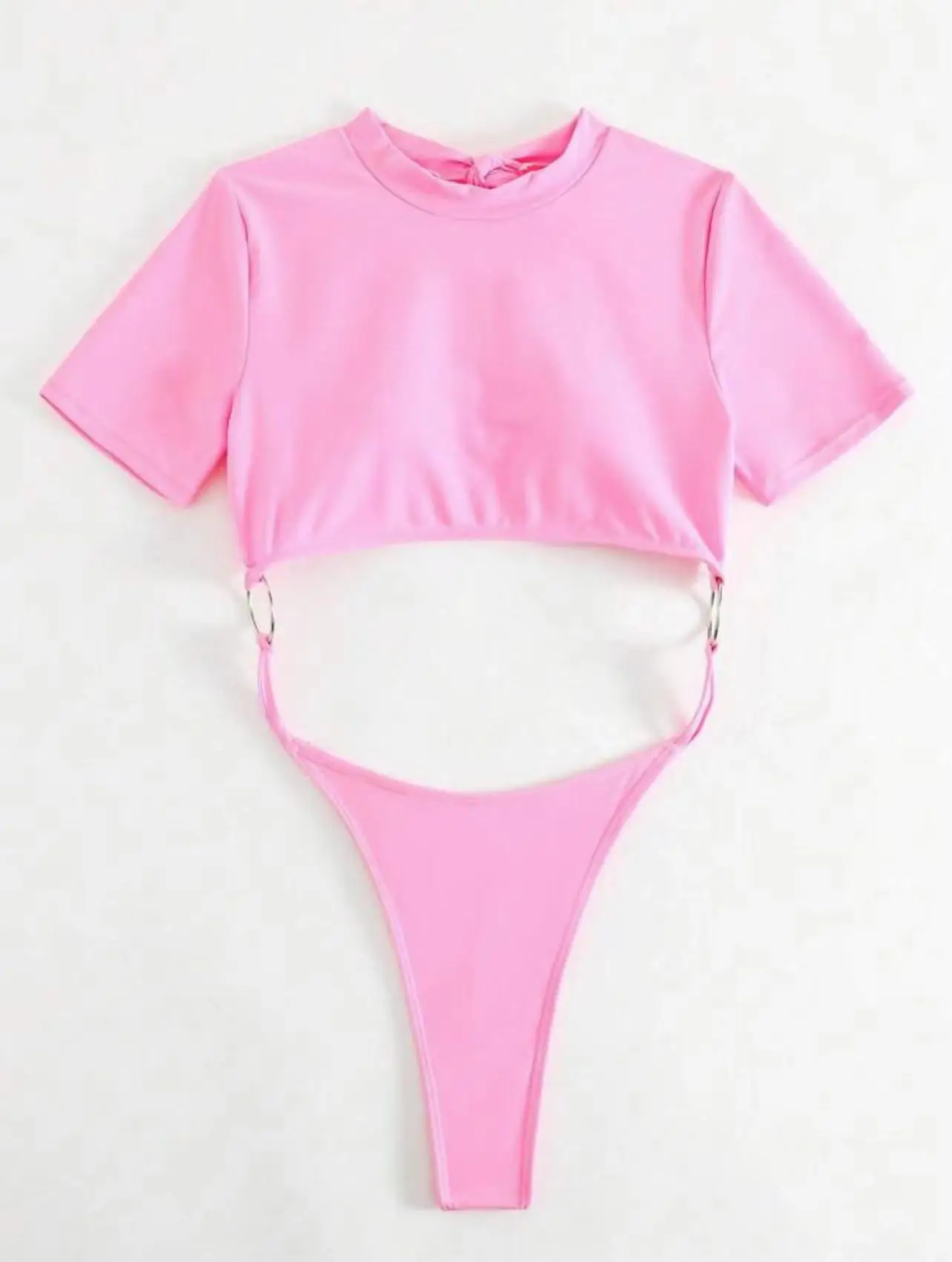 เซ็กซี่ Micro Thong ชุดว่ายน้ําผู้หญิงชุดว่ายน้ํา One Piece 2025 ตัด Monokini ชุดว่ายน้ําเปลือยบิกินี่สีฟ้า Bathers Beach Wear